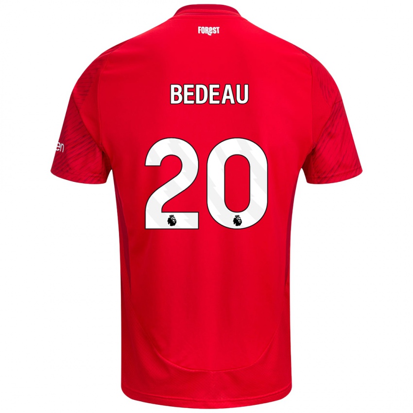 Niño Camiseta Naomi Bedeau #20 Rojo Blanco 1ª Equipación 2024/25 La Camisa Perú