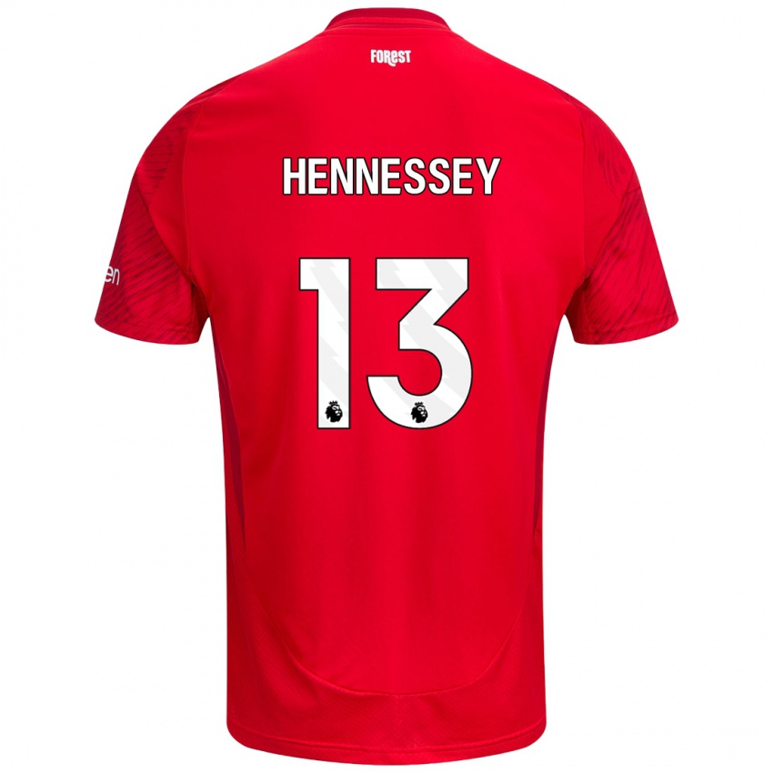 Niño Camiseta Wayne Hennessey #13 Rojo Blanco 1ª Equipación 2024/25 La Camisa Perú