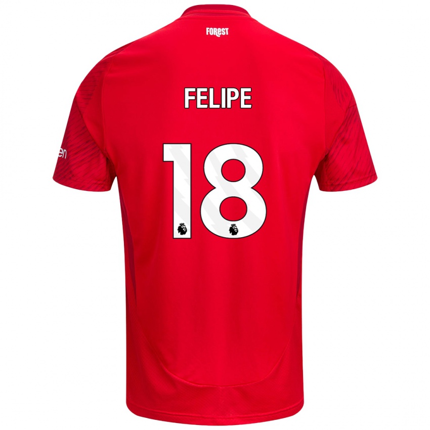 Niño Camiseta Felipe #18 Rojo Blanco 1ª Equipación 2024/25 La Camisa Perú