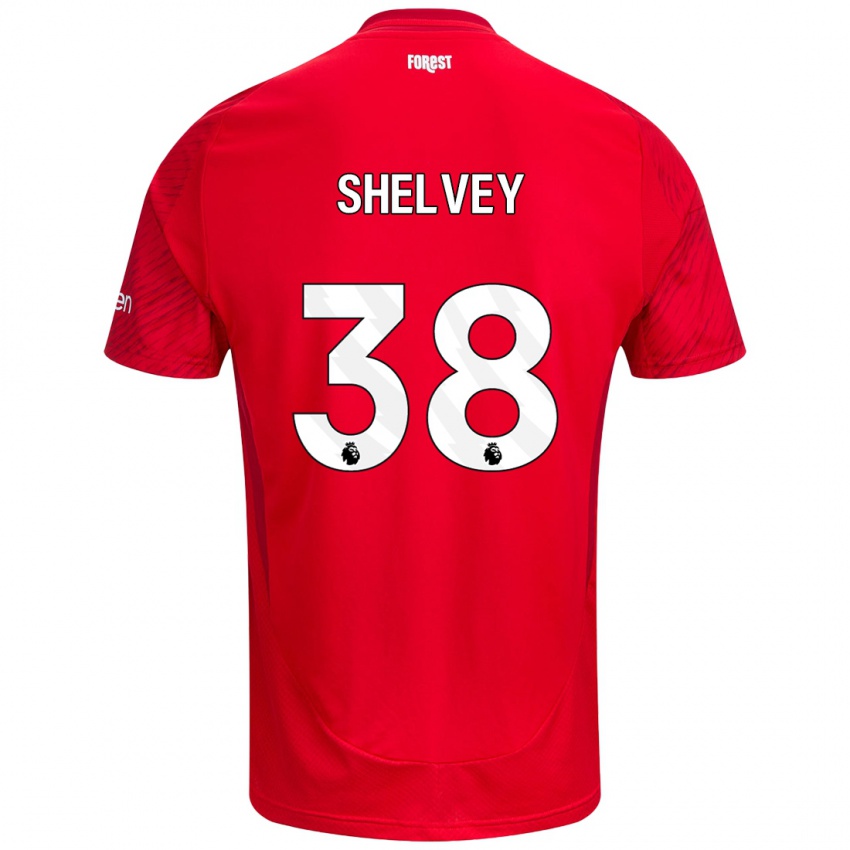 Niño Camiseta George Shelvey #38 Rojo Blanco 1ª Equipación 2024/25 La Camisa Perú