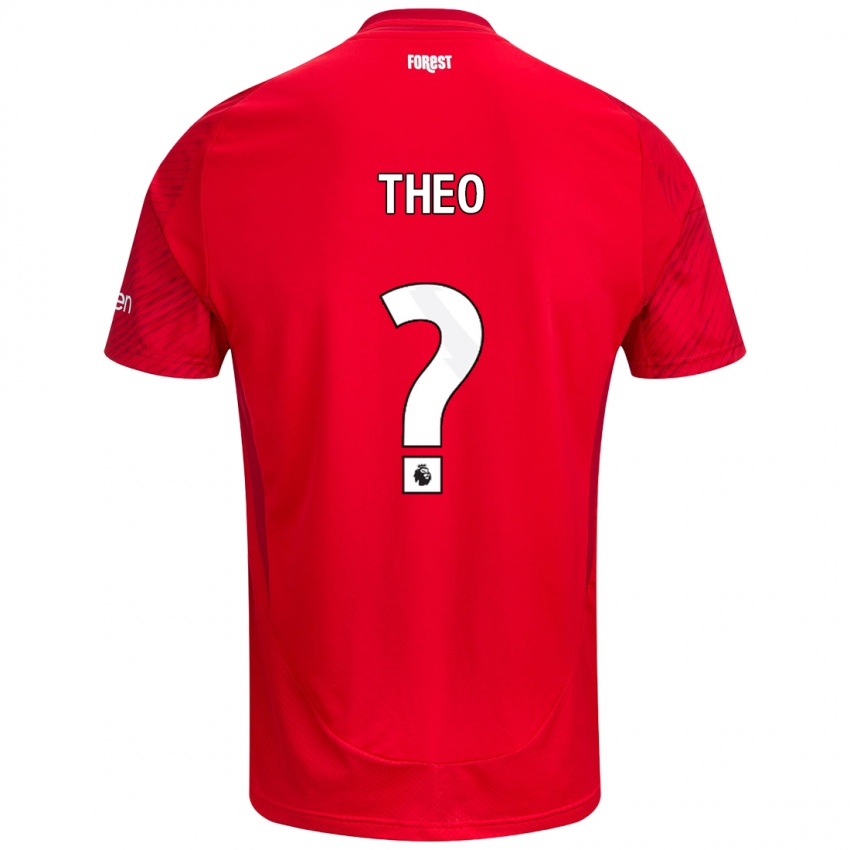 Niño Camiseta Theo Robinson #0 Rojo Blanco 1ª Equipación 2024/25 La Camisa Perú