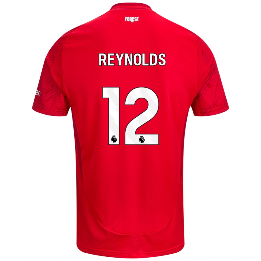 Niño Camiseta Niamh Reynolds #12 Rojo Blanco 1ª Equipación 2024/25 La Camisa Perú