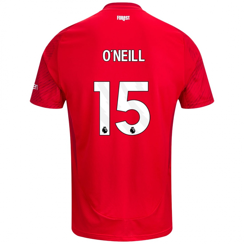 Niño Camiseta Laura-Jayne O'neill #15 Rojo Blanco 1ª Equipación 2024/25 La Camisa Perú