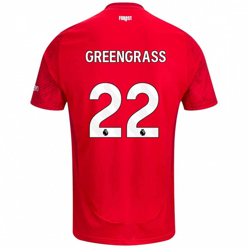 Niño Camiseta Charlotte Greengrass #22 Rojo Blanco 1ª Equipación 2024/25 La Camisa Perú