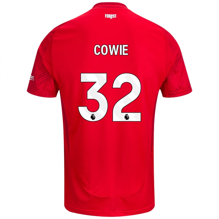 Niño Camiseta Abi Cowie #32 Rojo Blanco 1ª Equipación 2024/25 La Camisa Perú