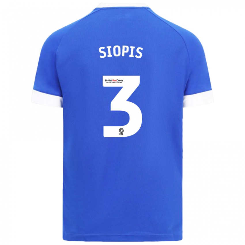 Niño Camiseta Manolis Siopis #3 Azul Cielo 1ª Equipación 2024/25 La Camisa Perú