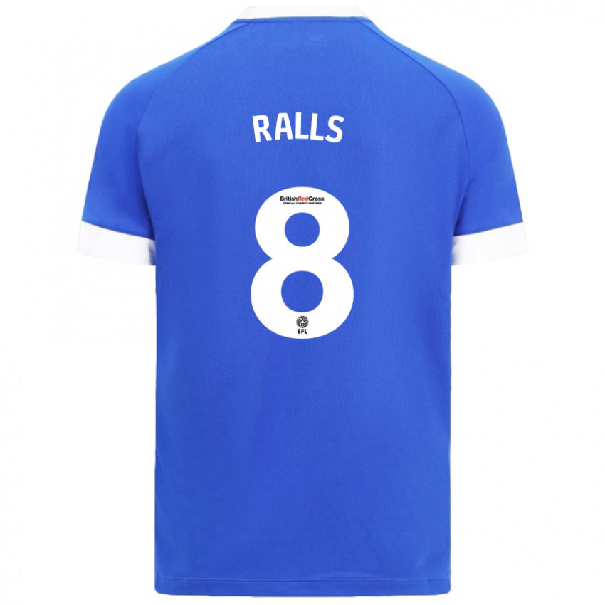 Niño Camiseta Joe Ralls #8 Azul Cielo 1ª Equipación 2024/25 La Camisa Perú