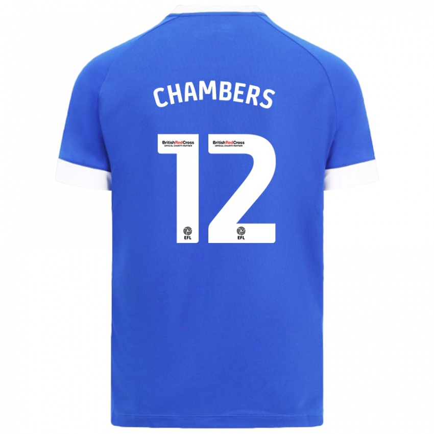 Niño Camiseta Calum Chambers #12 Azul Cielo 1ª Equipación 2024/25 La Camisa Perú