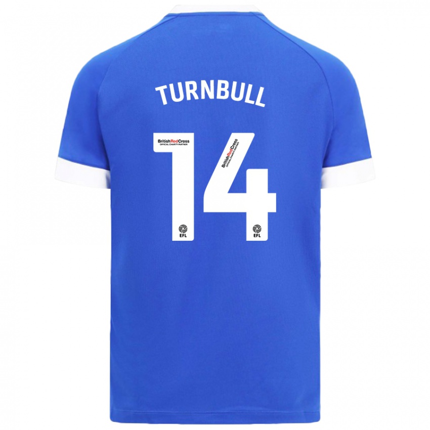 Niño Camiseta David Turnbull #14 Azul Cielo 1ª Equipación 2024/25 La Camisa Perú