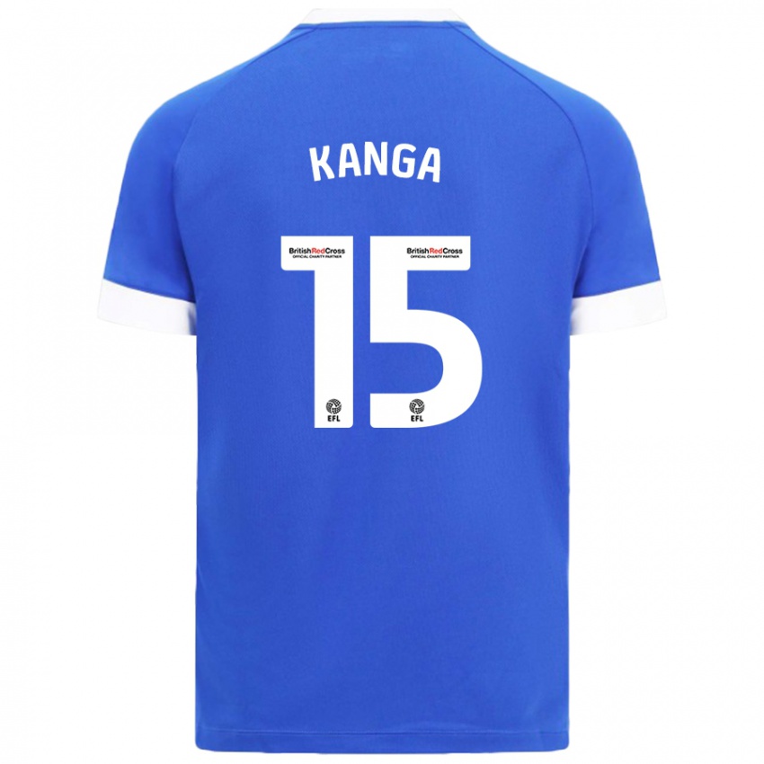 Niño Camiseta Wilfried Kanga #15 Azul Cielo 1ª Equipación 2024/25 La Camisa Perú