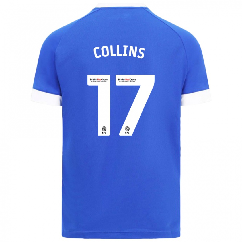 Niño Camiseta Jamilu Collins #17 Azul Cielo 1ª Equipación 2024/25 La Camisa Perú