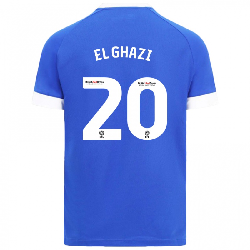 Niño Camiseta Anwar El Ghazi #20 Azul Cielo 1ª Equipación 2024/25 La Camisa Perú