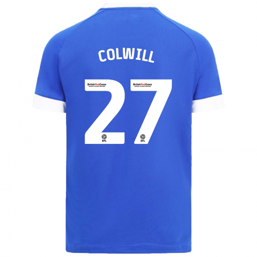 Niño Camiseta Rubin Colwill #27 Azul Cielo 1ª Equipación 2024/25 La Camisa Perú