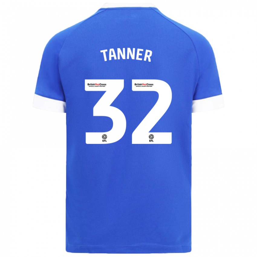 Niño Camiseta Ollie Tanner #32 Azul Cielo 1ª Equipación 2024/25 La Camisa Perú