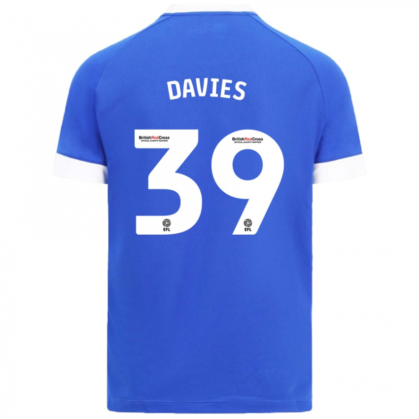 Niño Camiseta Isaak Davies #39 Azul Cielo 1ª Equipación 2024/25 La Camisa Perú