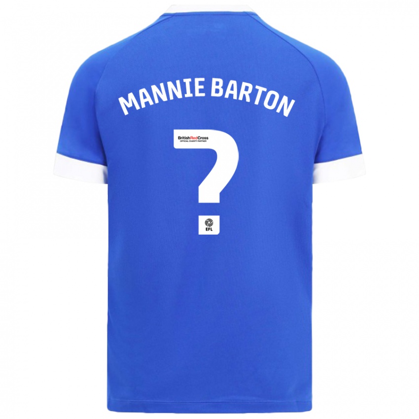 Niño Camiseta Mannie Barton #0 Azul Cielo 1ª Equipación 2024/25 La Camisa Perú