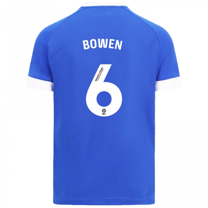 Niño Camiseta Megan Bowen #6 Azul Cielo 1ª Equipación 2024/25 La Camisa Perú