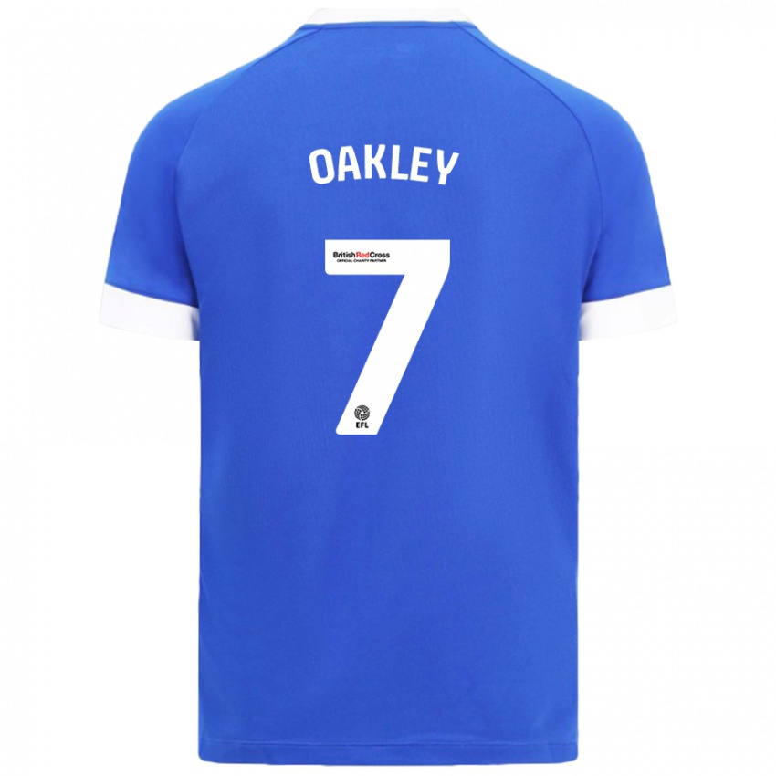 Niño Camiseta Rhianne Oakley #7 Azul Cielo 1ª Equipación 2024/25 La Camisa Perú