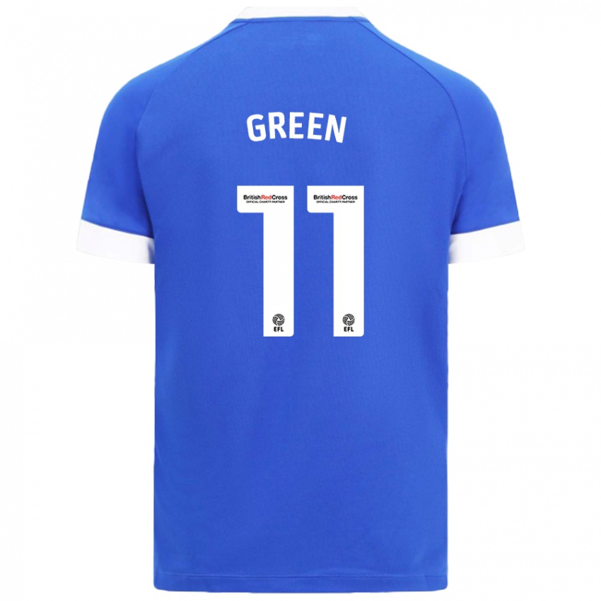 Niño Camiseta Danielle Green #11 Azul Cielo 1ª Equipación 2024/25 La Camisa Perú