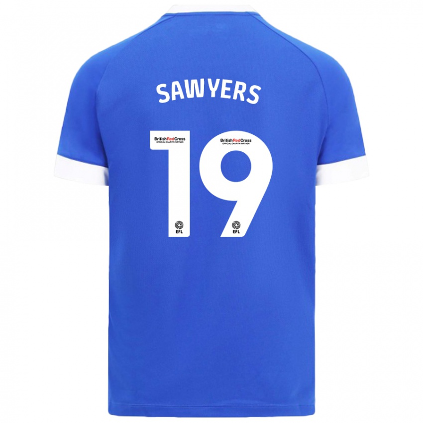 Niño Camiseta Romaine Sawyers #19 Azul Cielo 1ª Equipación 2024/25 La Camisa Perú