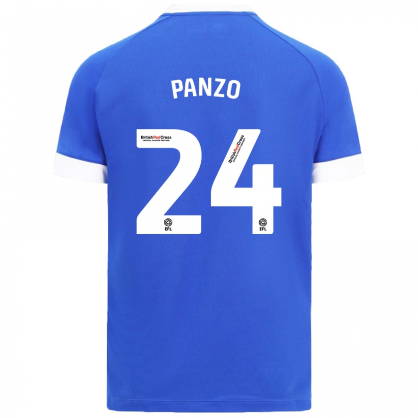 Niño Camiseta Jonathan Panzo #24 Azul Cielo 1ª Equipación 2024/25 La Camisa Perú