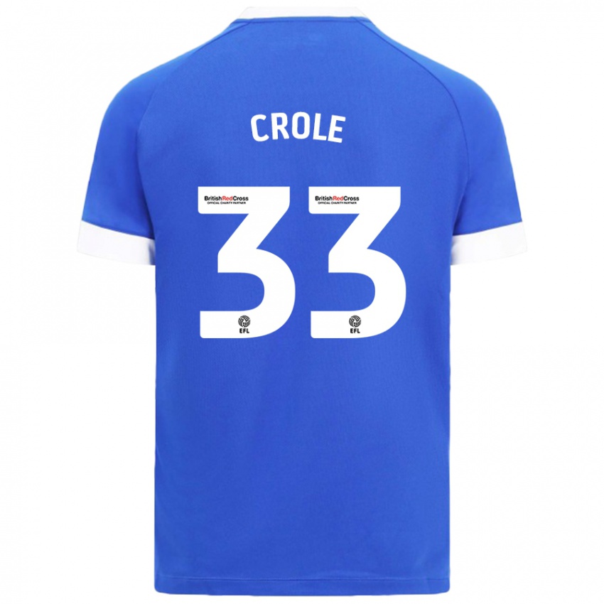 Niño Camiseta James Crole #33 Azul Cielo 1ª Equipación 2024/25 La Camisa Perú