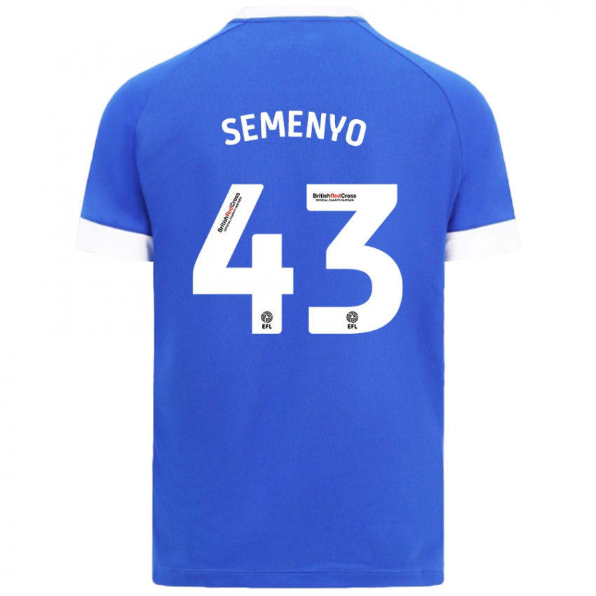 Niño Camiseta Jai Semenyo #43 Azul Cielo 1ª Equipación 2024/25 La Camisa Perú