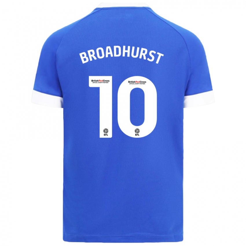 Niño Camiseta Danielle Broadhurst #10 Azul Cielo 1ª Equipación 2024/25 La Camisa Perú