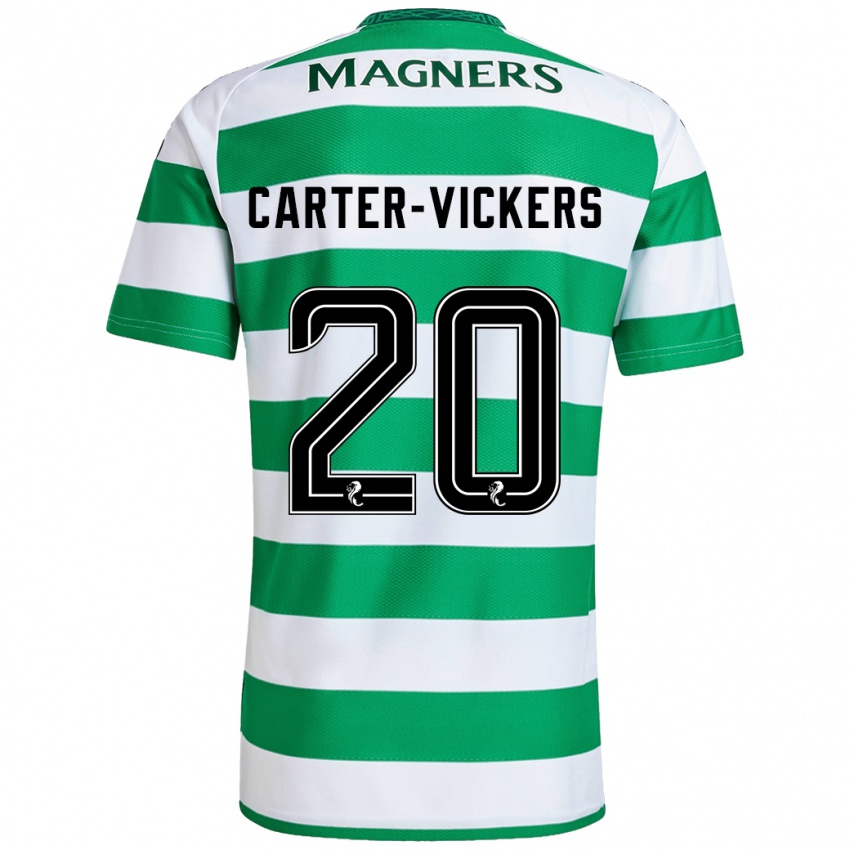 Niño Camiseta Cameron Carter-Vickers #20 Verde Blanco 1ª Equipación 2024/25 La Camisa Perú