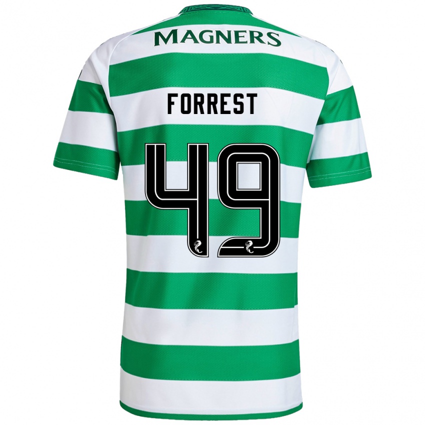 Niño Camiseta James Forrest #49 Verde Blanco 1ª Equipación 2024/25 La Camisa Perú