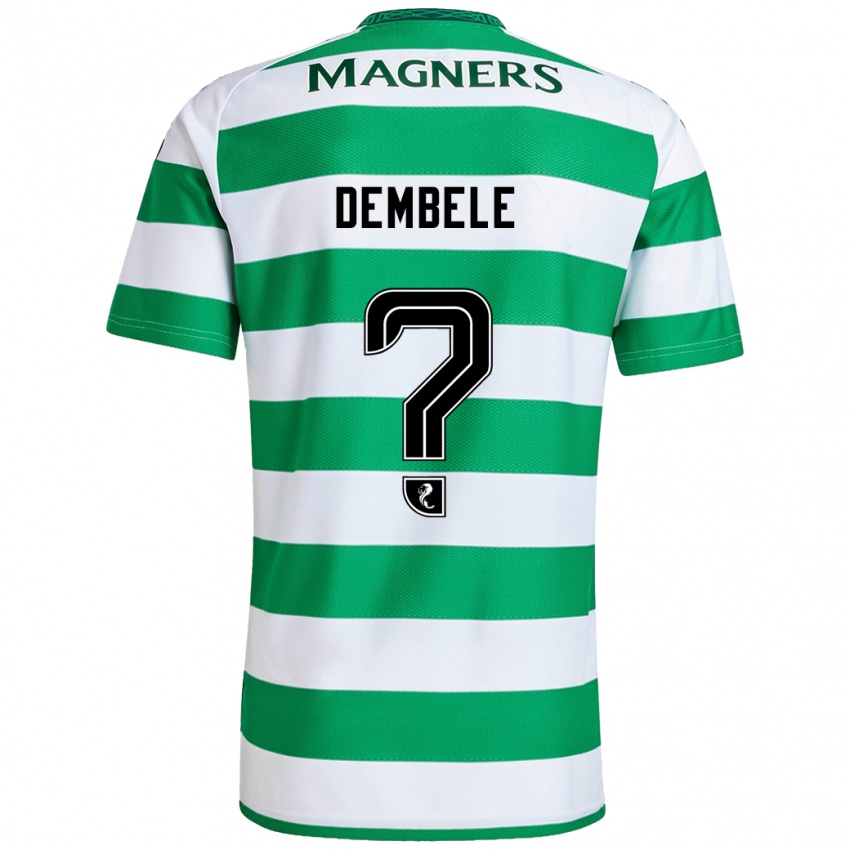 Niño Camiseta Hassan Dembele #0 Verde Blanco 1ª Equipación 2024/25 La Camisa Perú