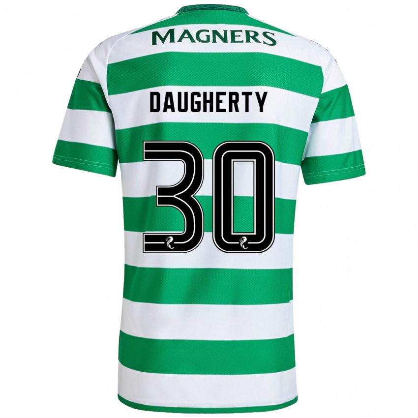 Niño Camiseta Kelsey Daugherty #30 Verde Blanco 1ª Equipación 2024/25 La Camisa Perú