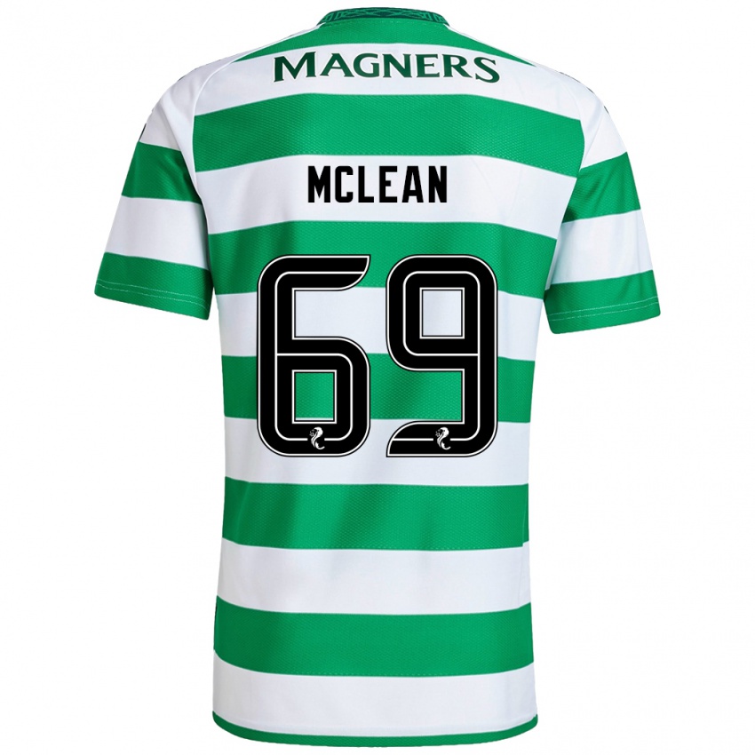 Niño Camiseta Kai Mclean #69 Verde Blanco 1ª Equipación 2024/25 La Camisa Perú