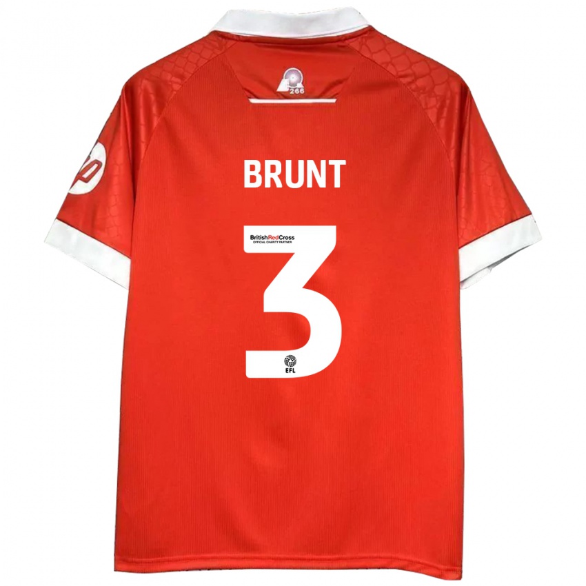 Niño Camiseta Lewis Brunt #3 Rojo Blanco 1ª Equipación 2024/25 La Camisa Perú