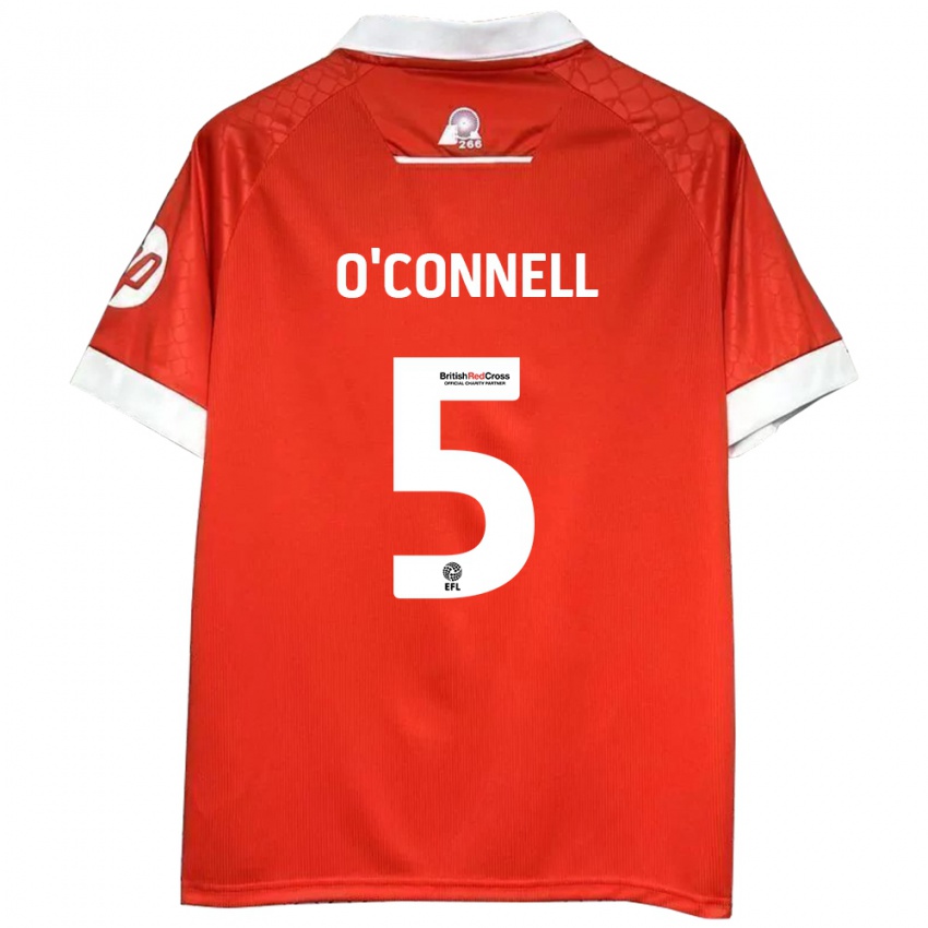 Niño Camiseta Eoghan O'connell #5 Rojo Blanco 1ª Equipación 2024/25 La Camisa Perú