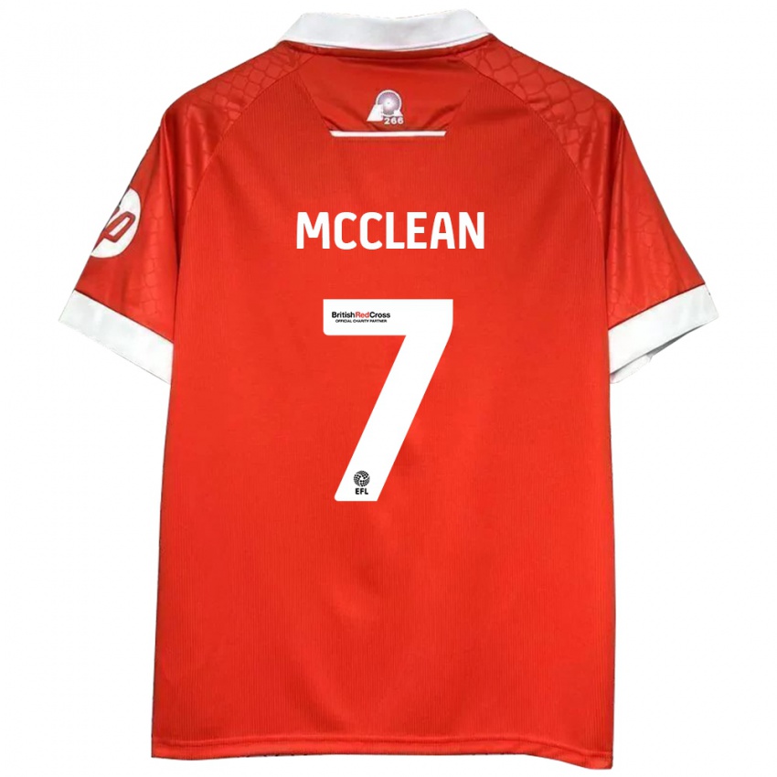 Niño Camiseta James Mcclean #7 Rojo Blanco 1ª Equipación 2024/25 La Camisa Perú