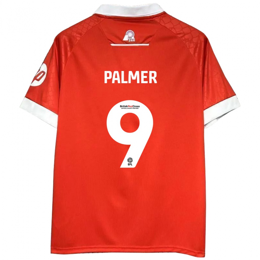 Niño Camiseta Ollie Palmer #9 Rojo Blanco 1ª Equipación 2024/25 La Camisa Perú