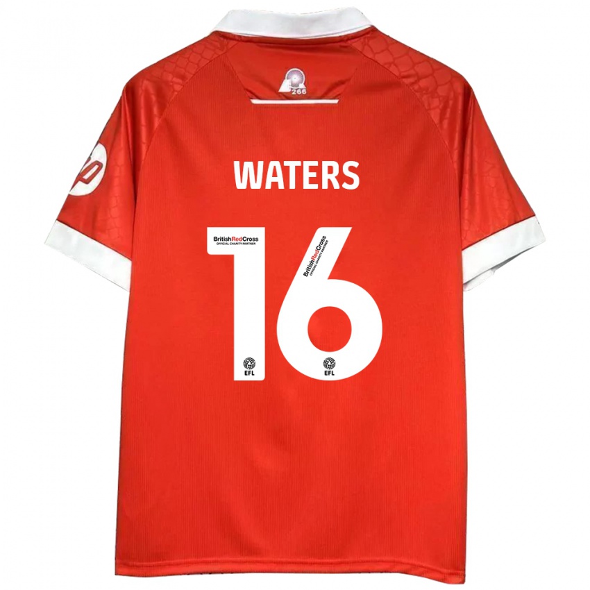 Niño Camiseta Billy Waters #16 Rojo Blanco 1ª Equipación 2024/25 La Camisa Perú