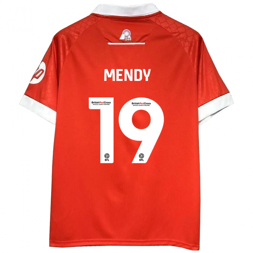 Niño Camiseta Jacob Mendy #19 Rojo Blanco 1ª Equipación 2024/25 La Camisa Perú