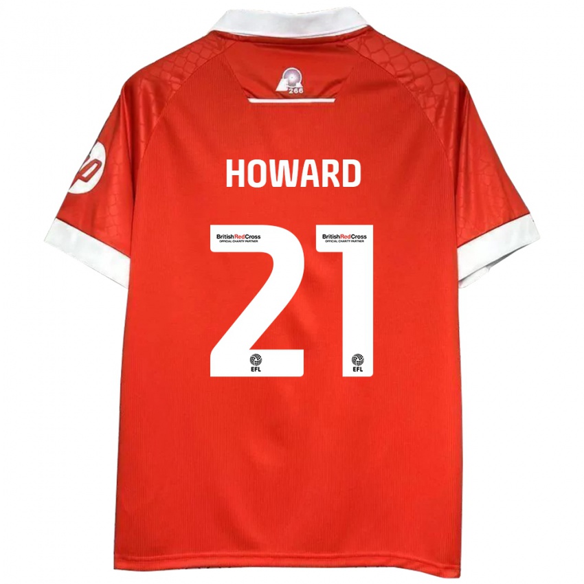 Niño Camiseta Mark Howard #21 Rojo Blanco 1ª Equipación 2024/25 La Camisa Perú