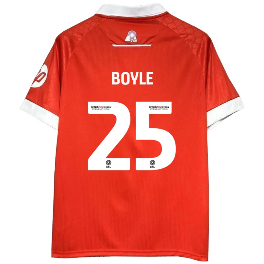 Niño Camiseta Will Boyle #25 Rojo Blanco 1ª Equipación 2024/25 La Camisa Perú