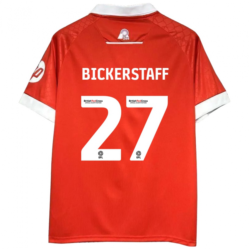 Niño Camiseta Jake Bickerstaff #27 Rojo Blanco 1ª Equipación 2024/25 La Camisa Perú