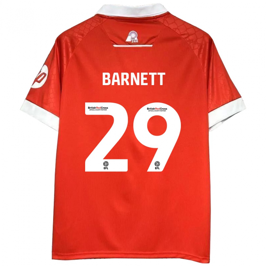 Niño Camiseta Ryan Barnett #29 Rojo Blanco 1ª Equipación 2024/25 La Camisa Perú