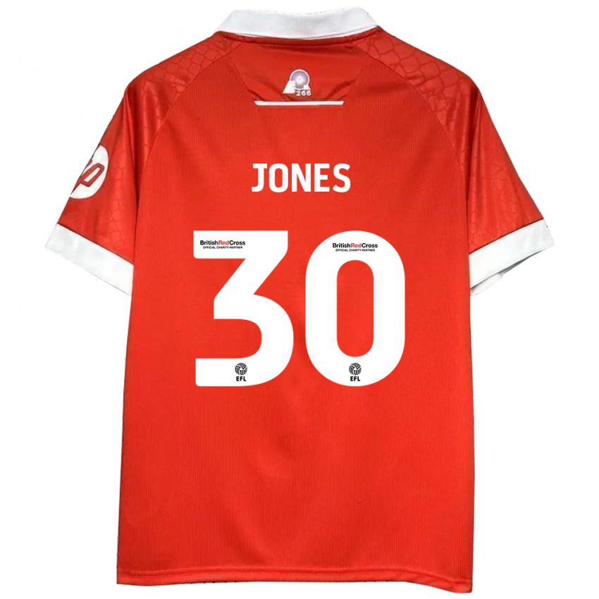 Niño Camiseta James Jones #30 Rojo Blanco 1ª Equipación 2024/25 La Camisa Perú