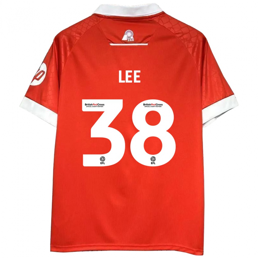 Niño Camiseta Elliot Lee #38 Rojo Blanco 1ª Equipación 2024/25 La Camisa Perú