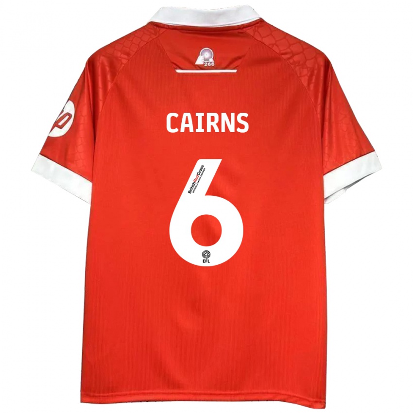 Niño Camiseta Brooke Cairns #6 Rojo Blanco 1ª Equipación 2024/25 La Camisa Perú