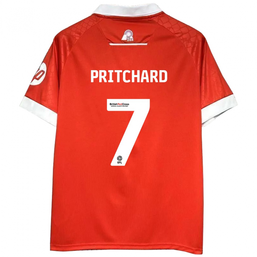 Niño Camiseta Rebecca Pritchard #7 Rojo Blanco 1ª Equipación 2024/25 La Camisa Perú