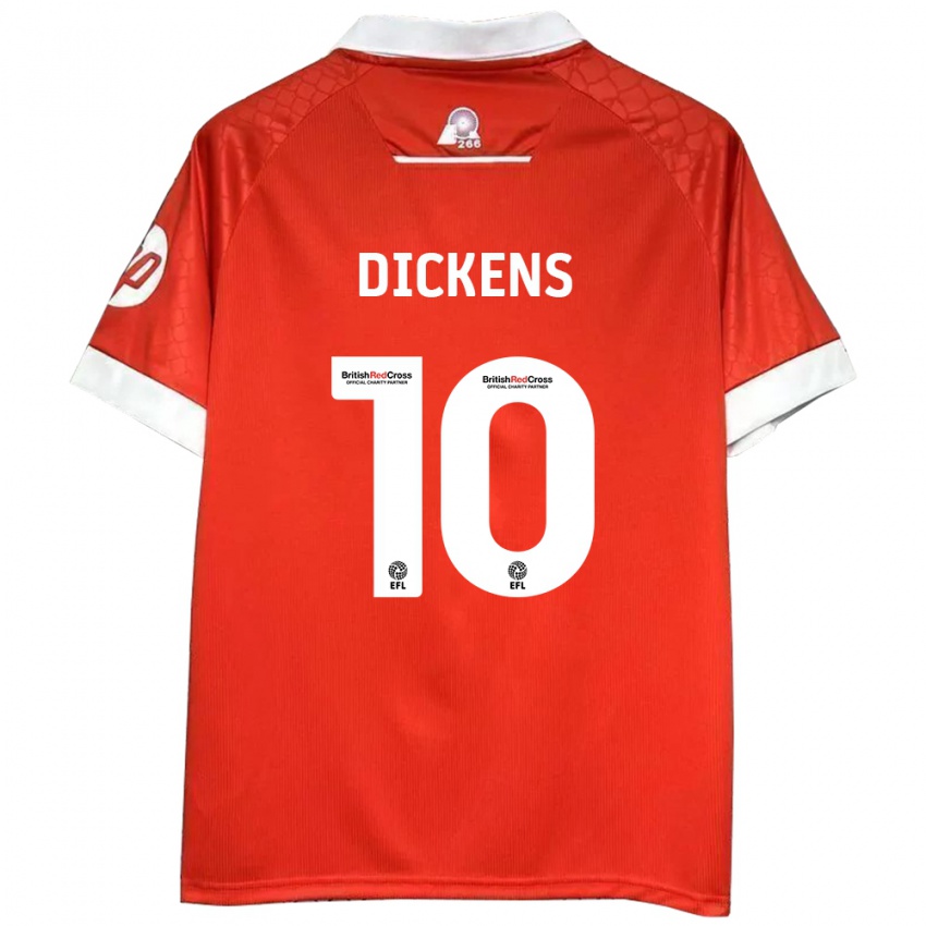 Niño Camiseta Tj Dickens #10 Rojo Blanco 1ª Equipación 2024/25 La Camisa Perú