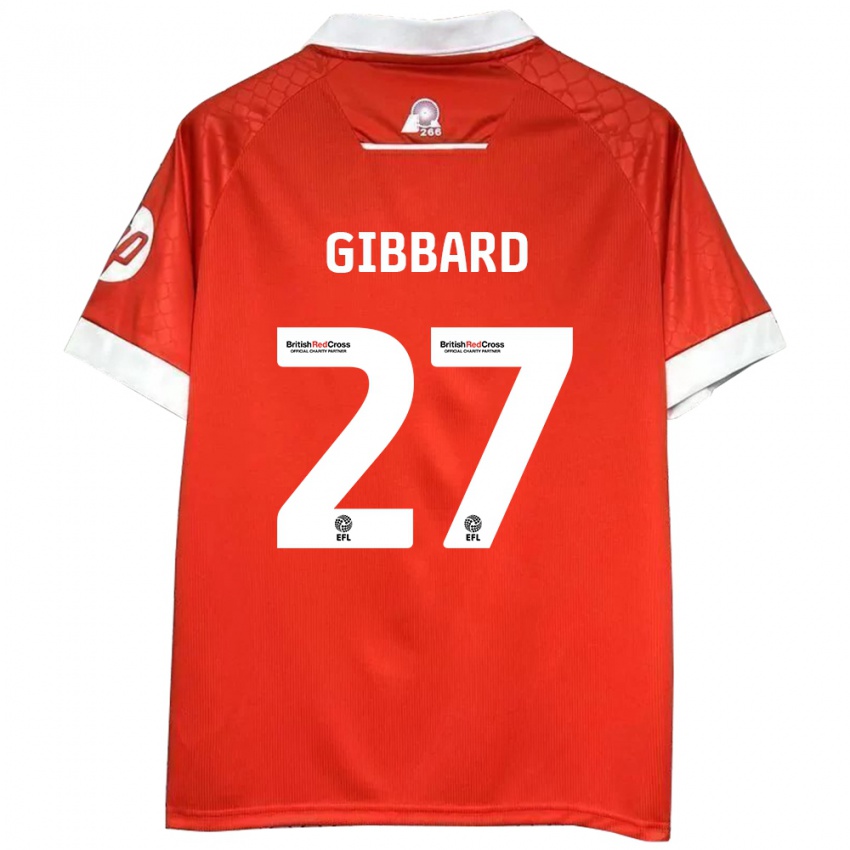 Niño Camiseta Mari Gibbard #27 Rojo Blanco 1ª Equipación 2024/25 La Camisa Perú