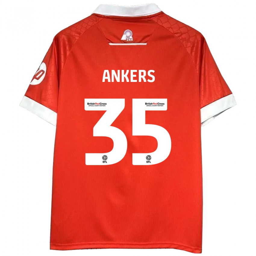 Niño Camiseta Chloe Ankers #35 Rojo Blanco 1ª Equipación 2024/25 La Camisa Perú